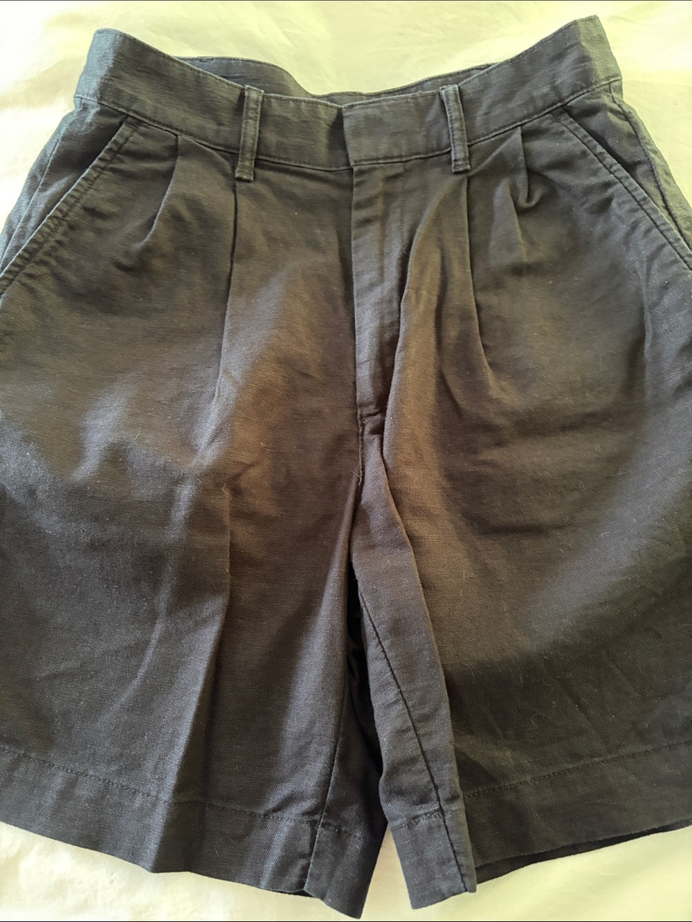 GAP Black High Waist Pleated Shorts